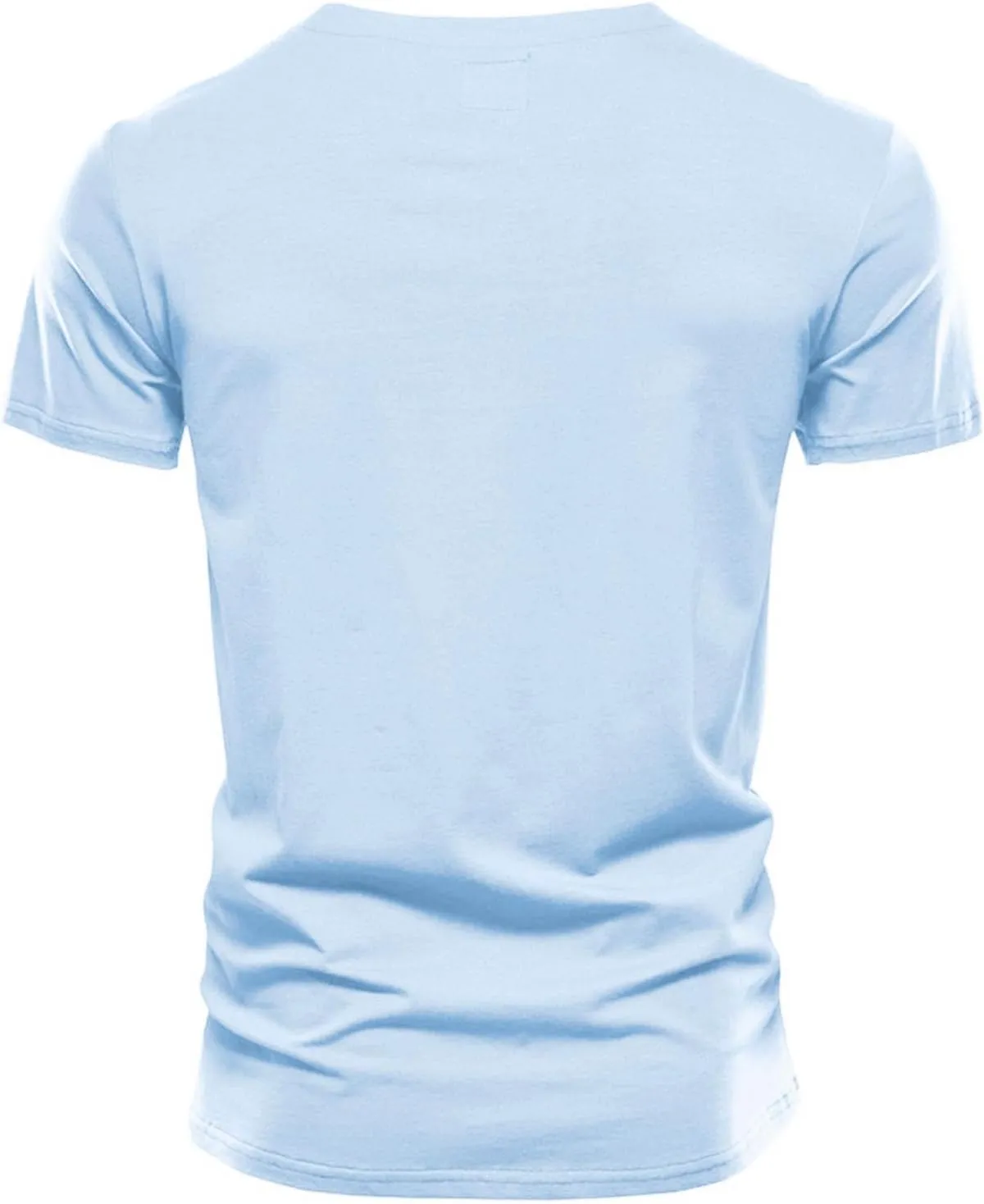 2 Pack Men's Workout Shirts Crewneck Short Sleeve Cotton T-Shirts Stretch Solid Fitted Muscle Cut Shirt Workout Tees