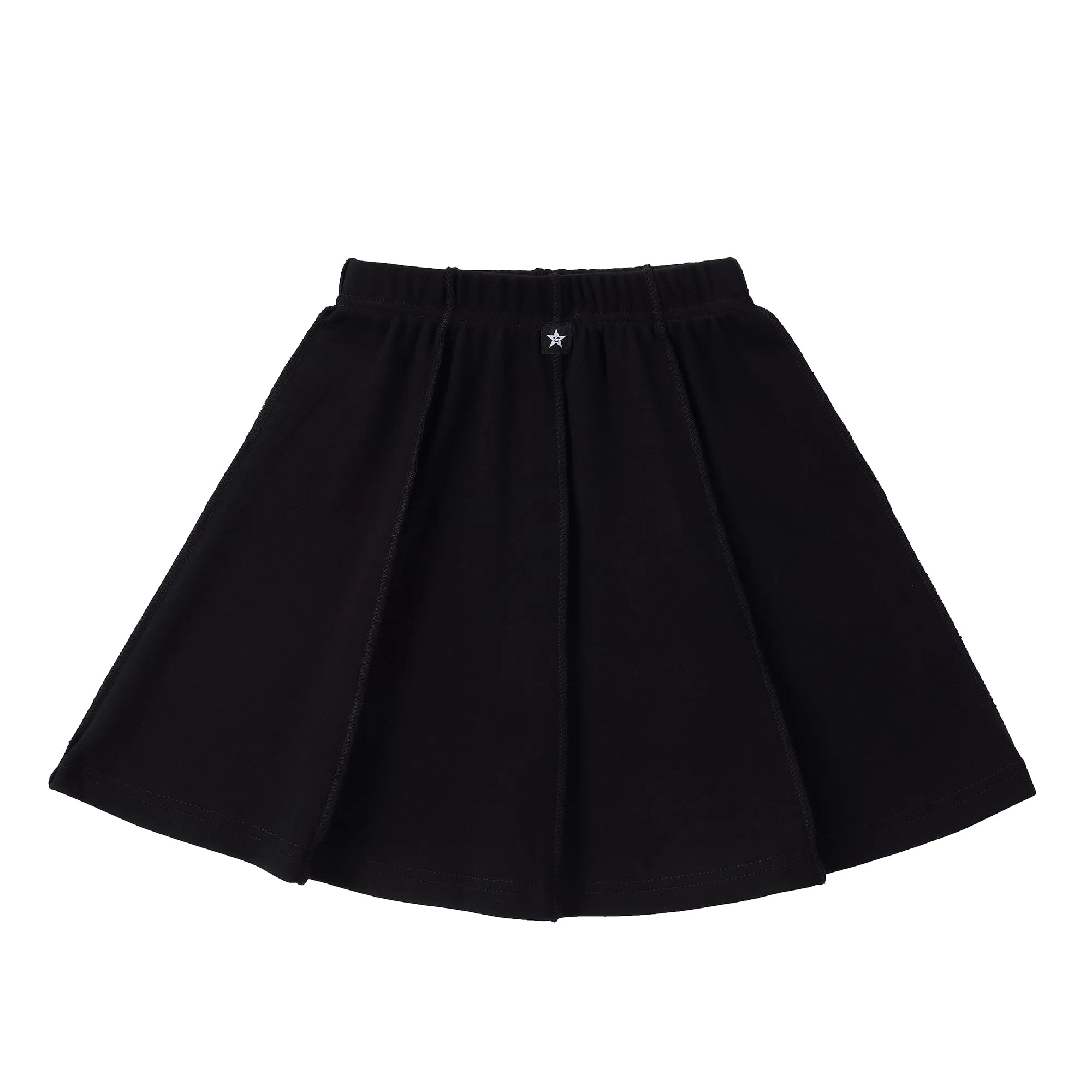 Black Jersey Paneled Skirt