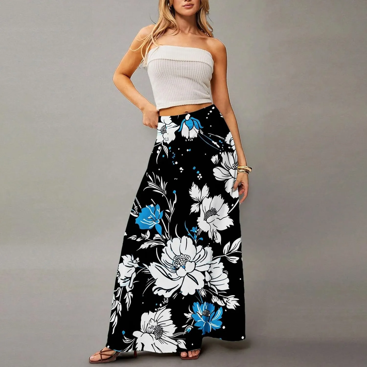 Boho Skirts for Women, Vacation Beach Casual Elegantes Summer Womens Skirts