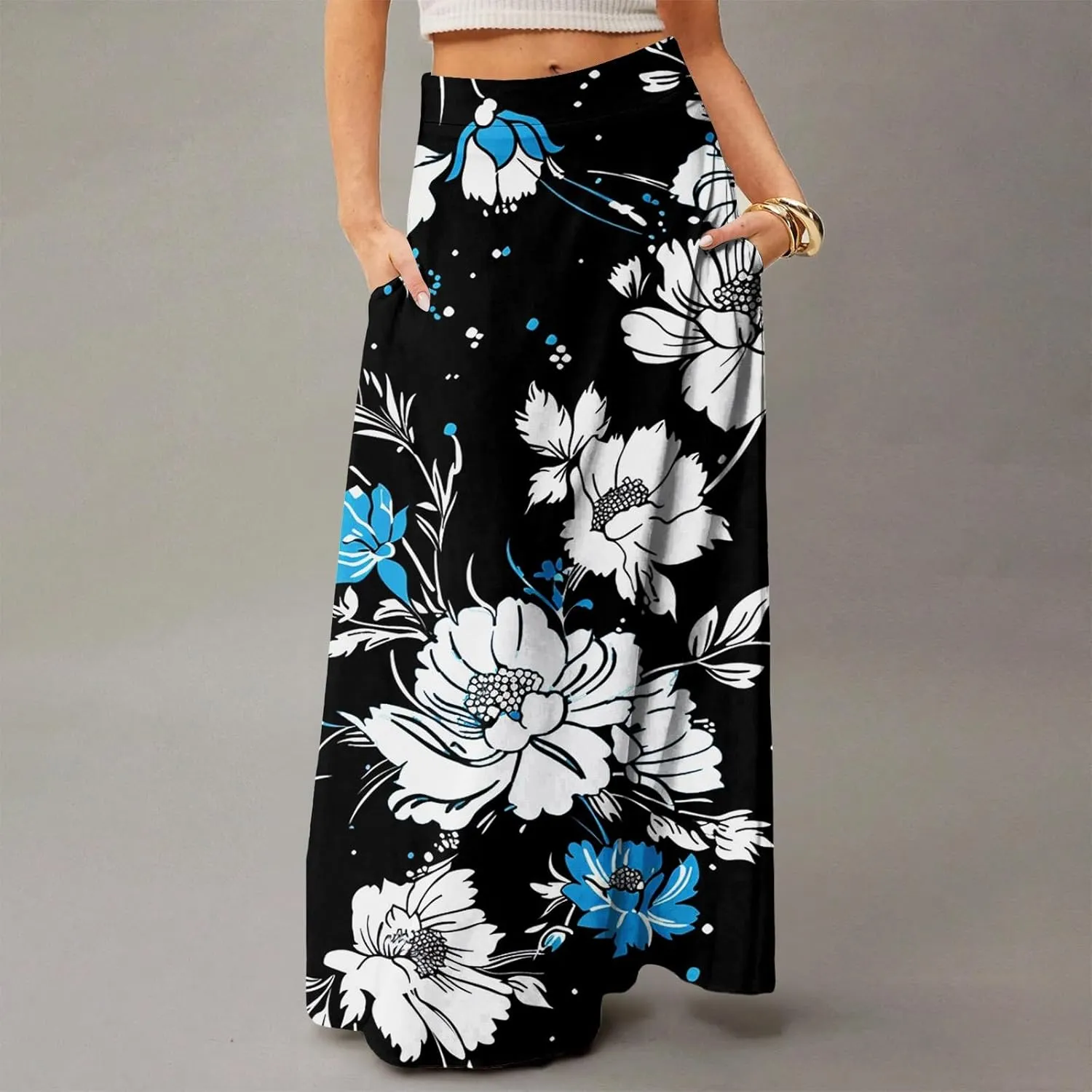 Boho Skirts for Women, Vacation Beach Casual Elegantes Summer Womens Skirts