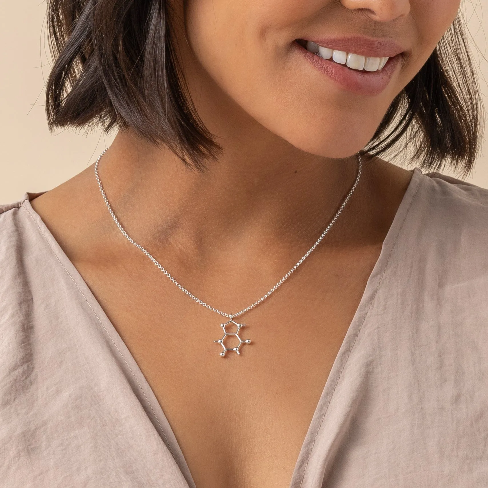 caffeine necklace | silver