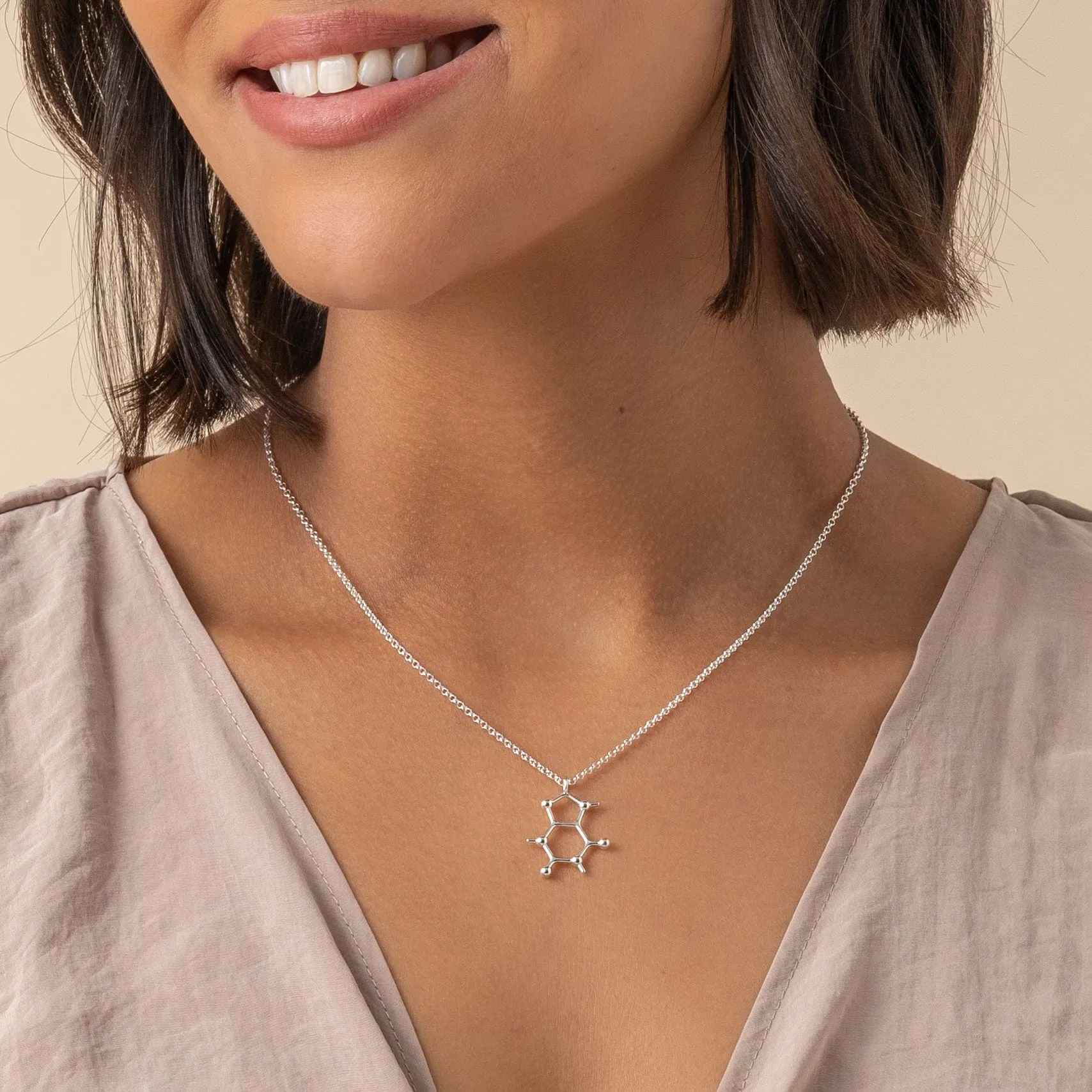 caffeine necklace | silver