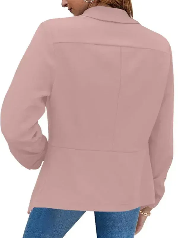 Casual Slim Fit V-Neck Women's Blazer