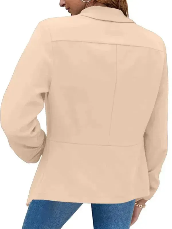 Casual Slim Fit V-Neck Women's Blazer