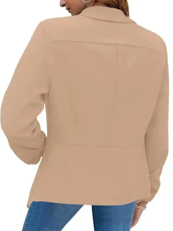 Casual Slim Fit V-Neck Women's Blazer