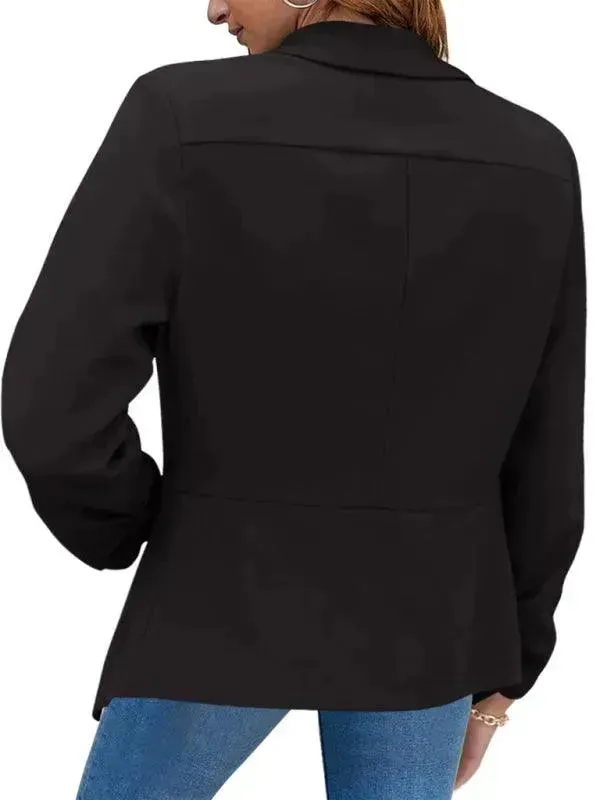 Casual Slim Fit V-Neck Women's Blazer