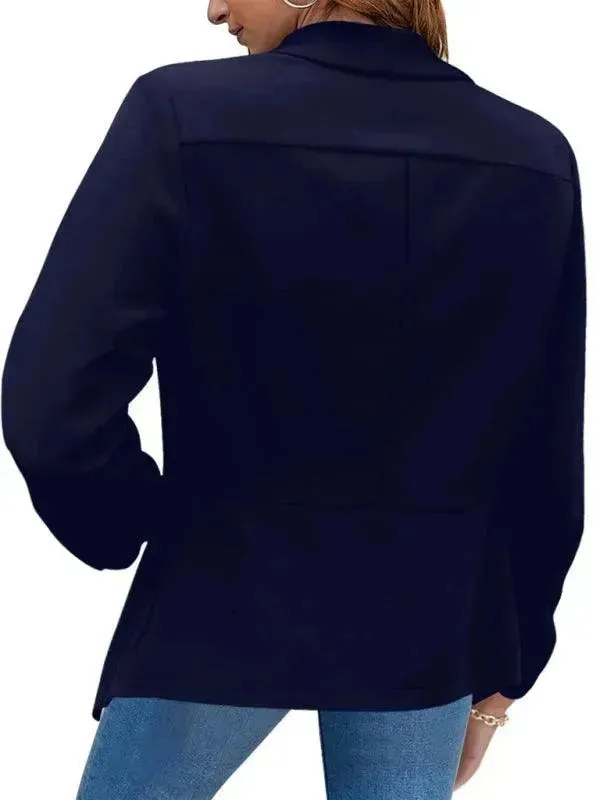 Casual Slim Fit V-Neck Women's Blazer