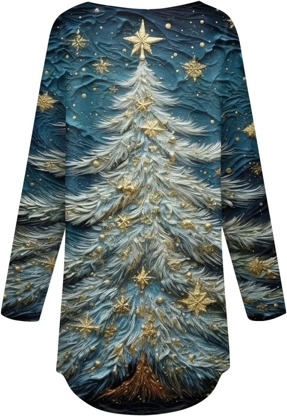Christmas Shirts for Women 2024 Plus Size Funny Xmas Print Long Sleeve Tunic Tops Cute Casual Fall Winter Sweatshirts