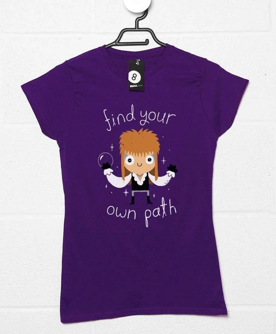 Find Your Own Path DinoMike Womens Fitted T-Shirt