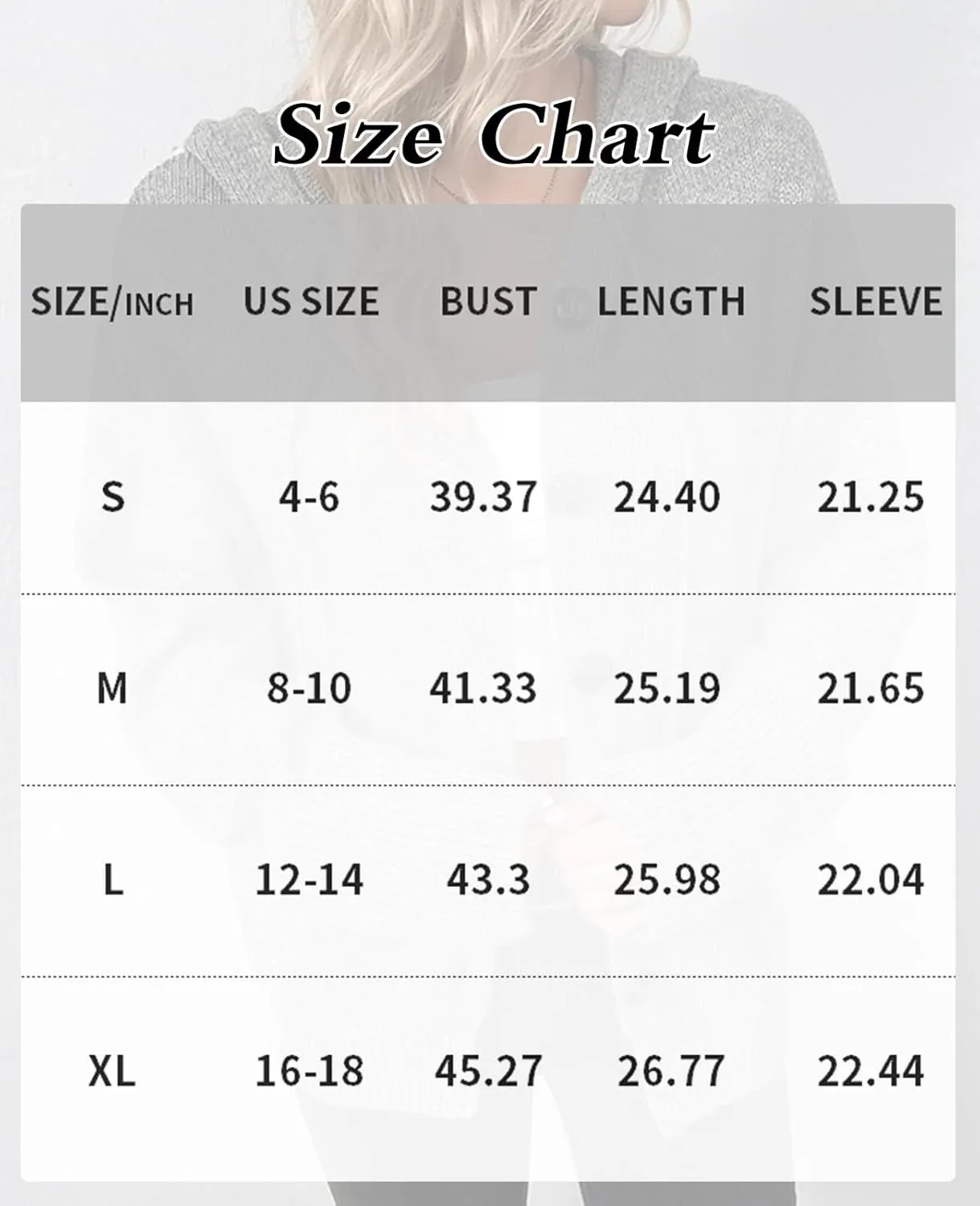HOTIAN Women's Chunky Knit Cardigan Hooded Sweater Long Sleeve Button Down Cropped Cardigan Outwear