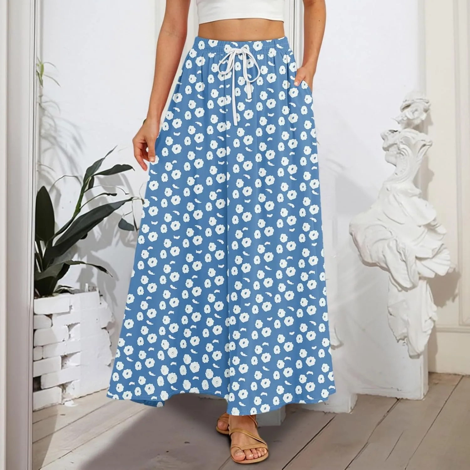 Maxi Women's Skirts, Summer Casual Elegantes Beach Vacation Womens Skirts