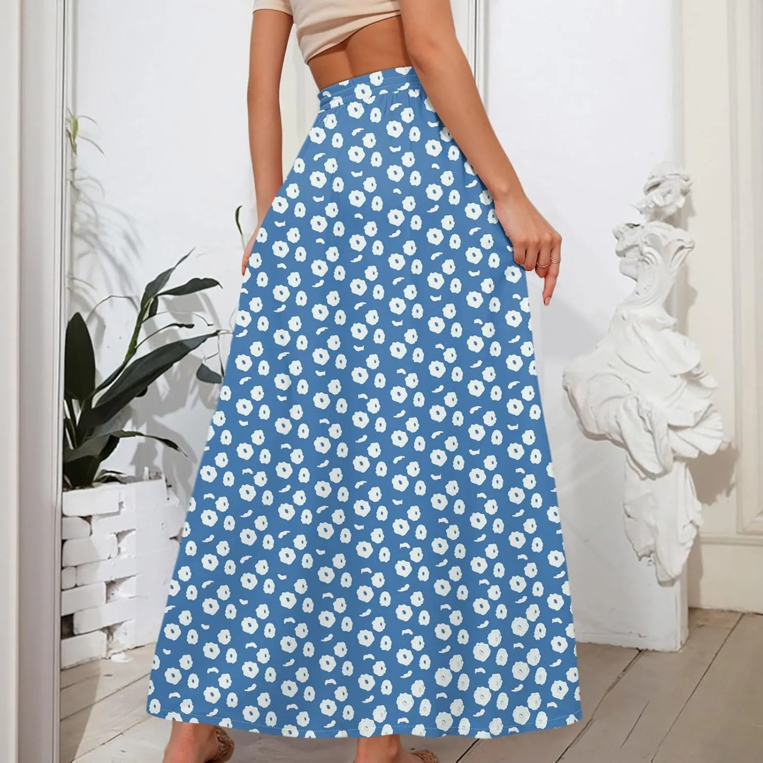 Maxi Women's Skirts, Summer Casual Elegantes Beach Vacation Womens Skirts
