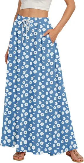 Maxi Women's Skirts, Summer Casual Elegantes Beach Vacation Womens Skirts