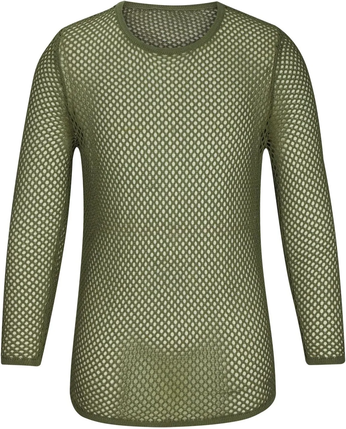 Men's Mesh Fishnet Top Fitted Beach Muscle Tee Shirts Sheer See Through Gym Workout T-Shirt Net Undershirt Clubwear