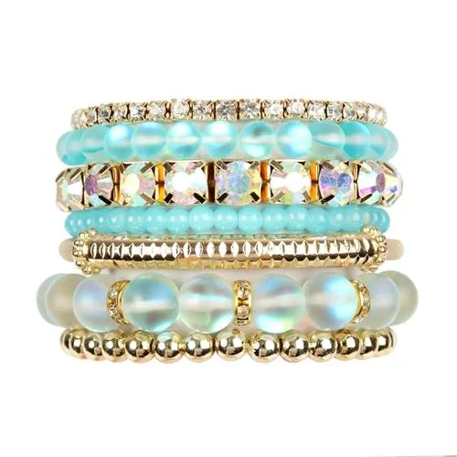 Mermaid Glass Bracelet Set