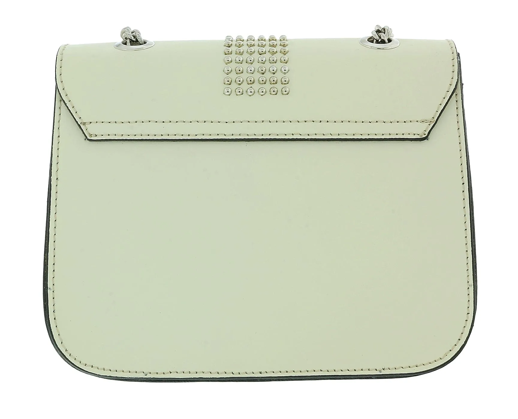Pierre Cardin Milk Leather Small Structured Riveted Square Shoulder Bag