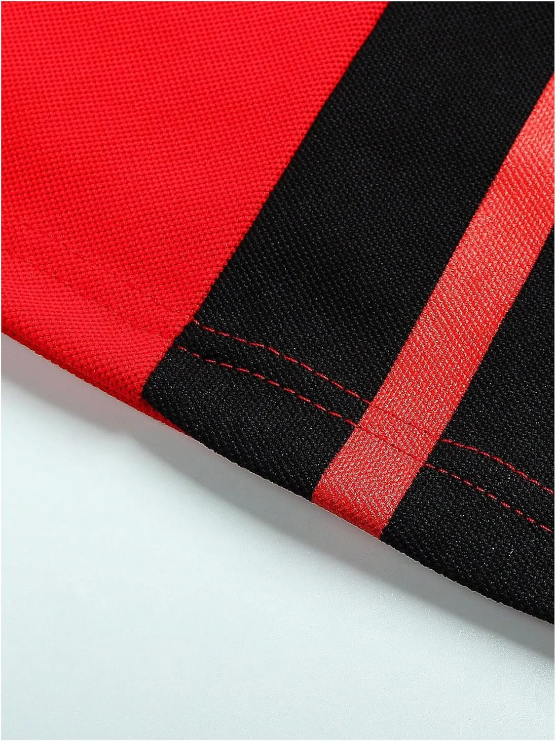 SweatyRocks Men's Polos Shirt Color Block Short Sleeve Collared Shirt Half Button Tennis Golf Shirts