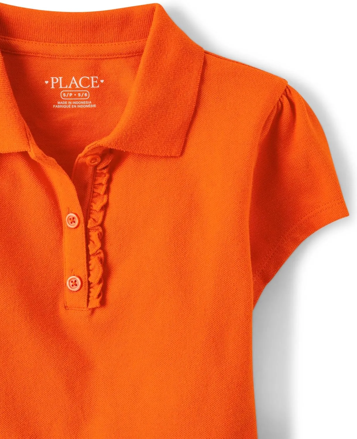 The Children's Place Girls Short Sleeve Ruffle Pique Polo Multipack