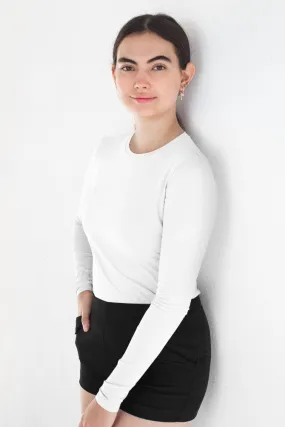 White Full Sleeve T-shirt for women