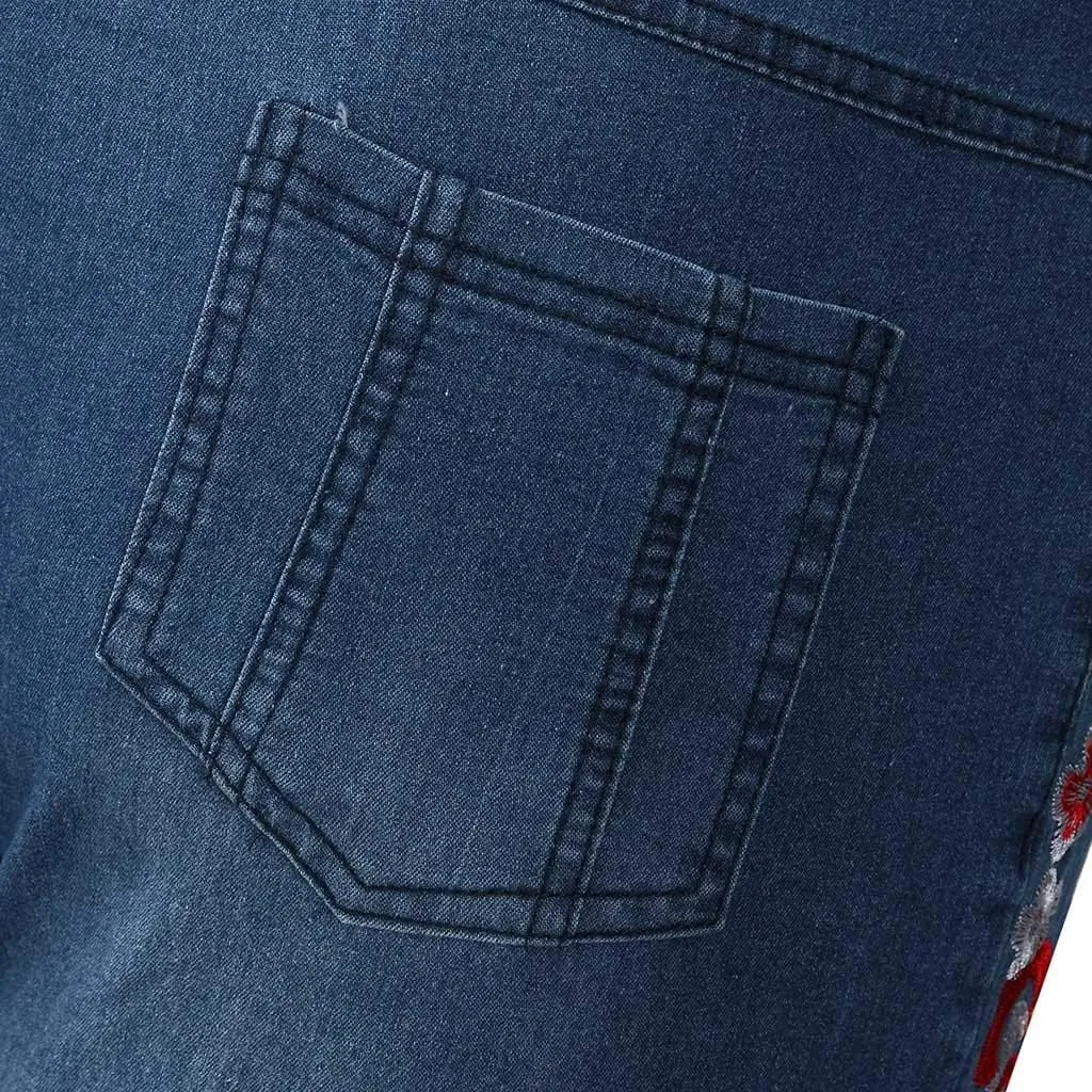 Womens Flared Bell Bottom Jeans Classic Flared Ankle Jeans Casual Pull On Stretch Jeggings with Pockets