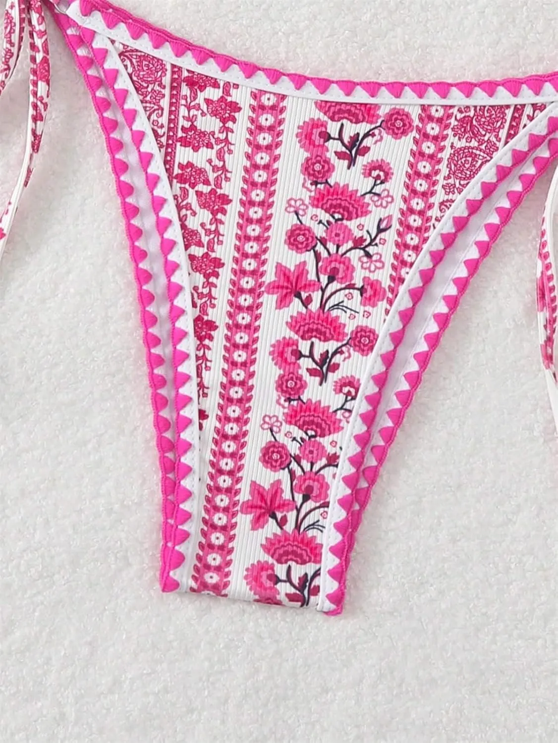 Women's Halter Bikini Sets Polka Dot Frilled Ruffles Triangle Tie Side Bikini Swimsuit Two Piece Bathing Suits