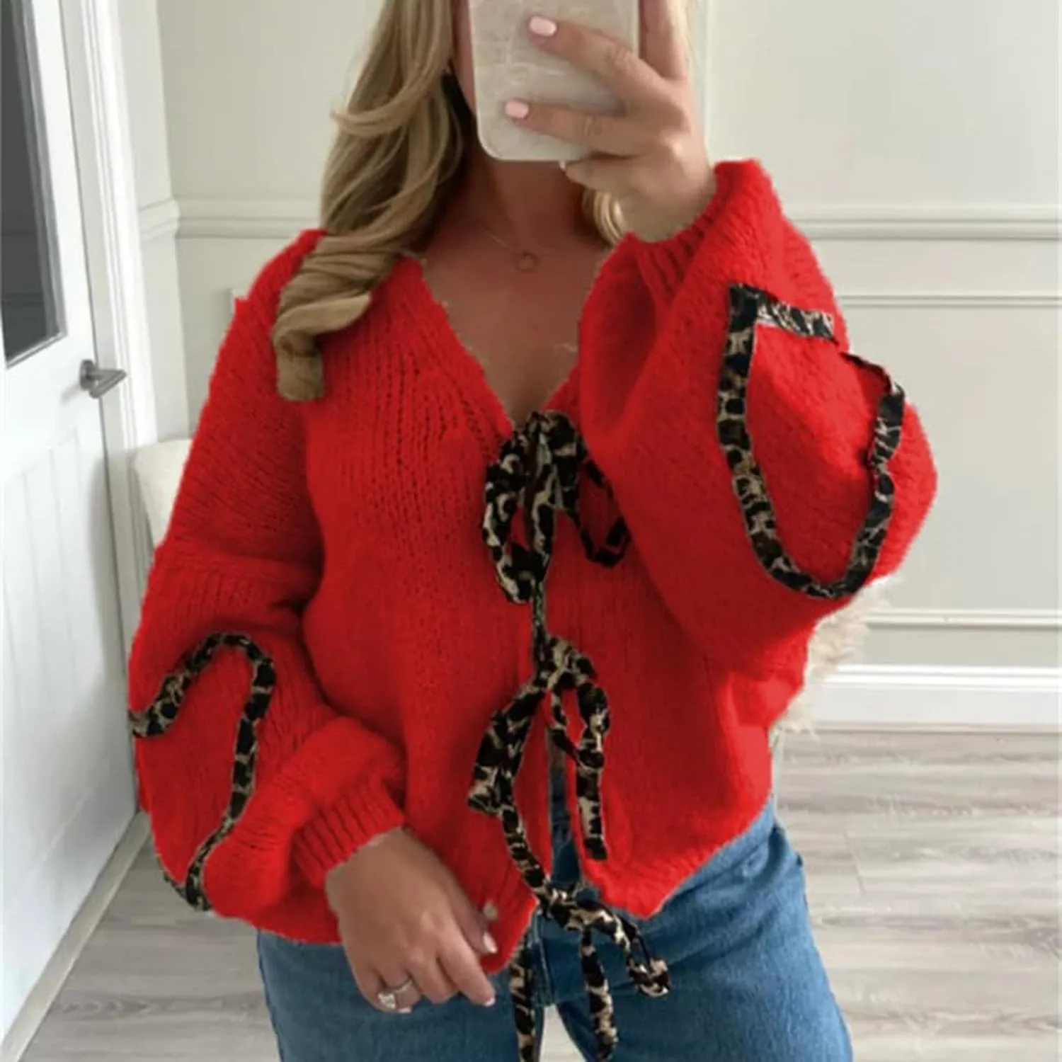 Women's Knit Cardigans 2024 Oversized Chunky Cardigan Sweaters Fall Fashion Open Front Knit Long Sleeve Cardigans